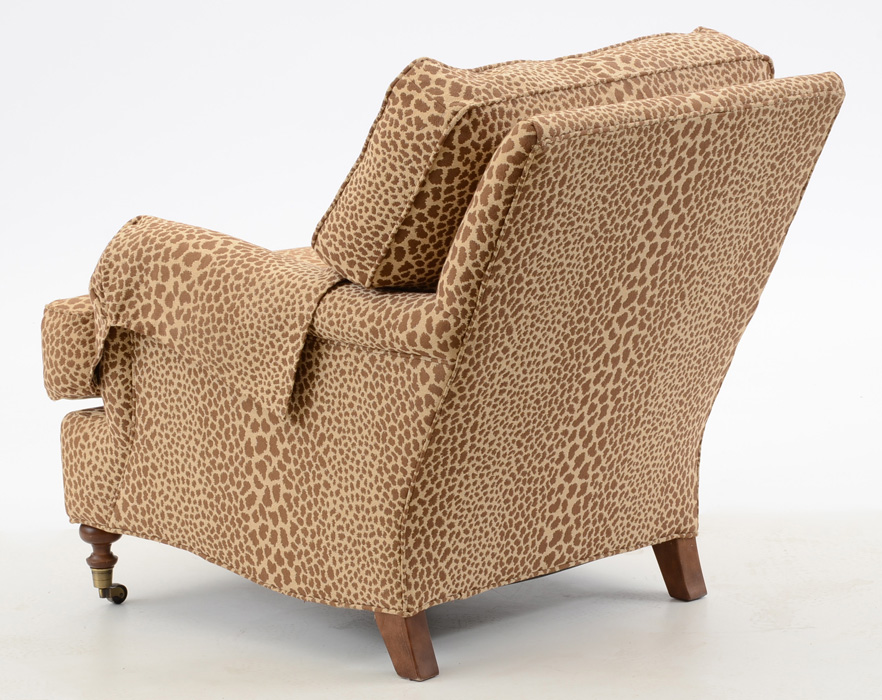 Lee Industries Leopard Print Chair and Ottoman