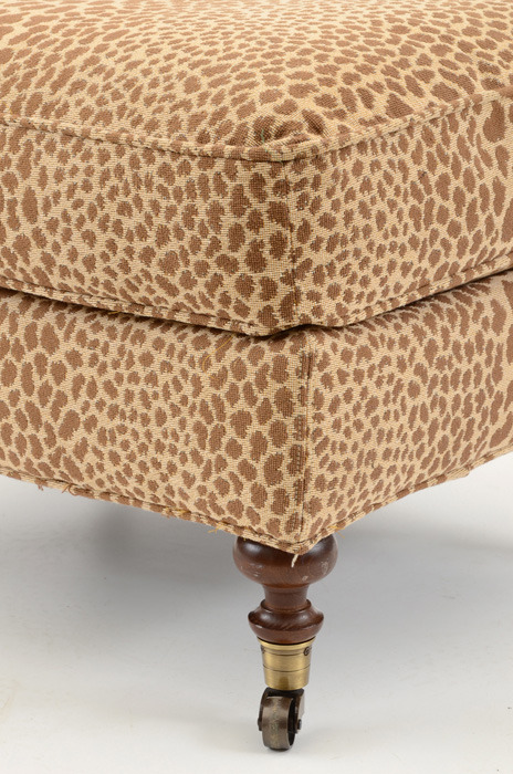 Lee Industries Leopard Print Chair and Ottoman