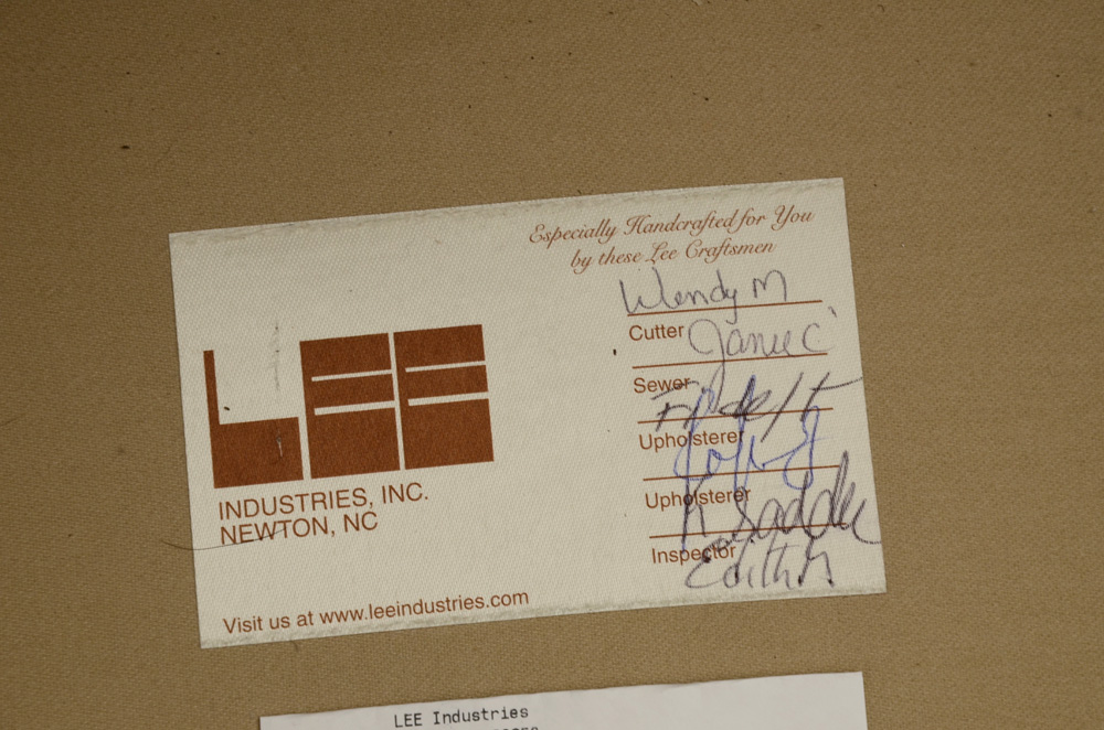 Lee Industries Leopard Print Chair and Ottoman