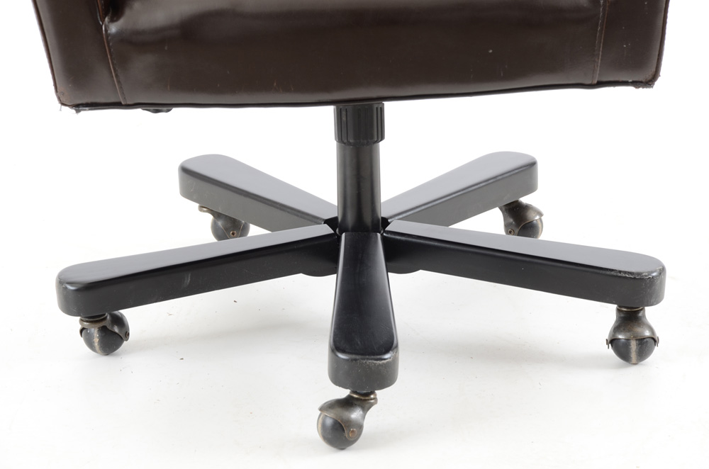 Arhaus Furniture Rolling Leather Desk Chair