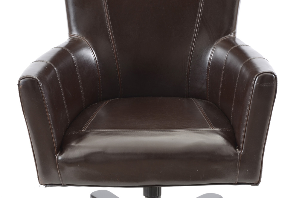 Arhaus Furniture Rolling Leather Desk Chair