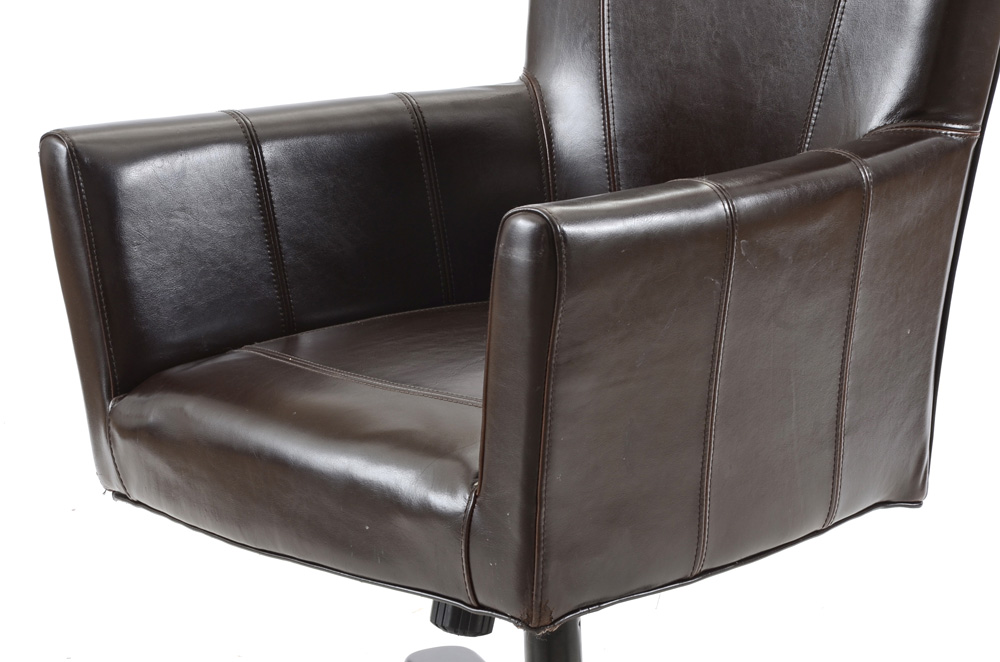 Arhaus Furniture Rolling Leather Desk Chair