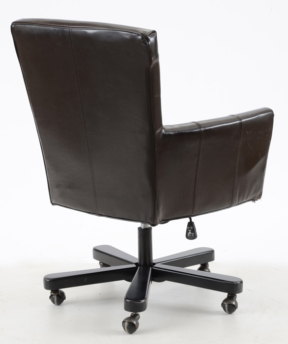 Arhaus Furniture Rolling Leather Desk Chair