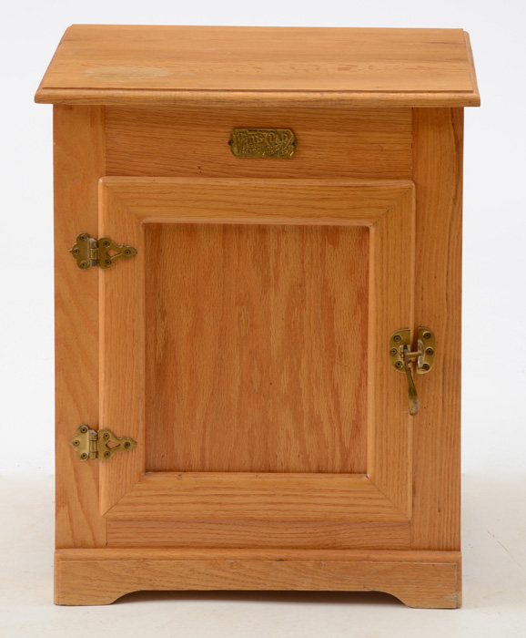 Oak Ice Box End Table