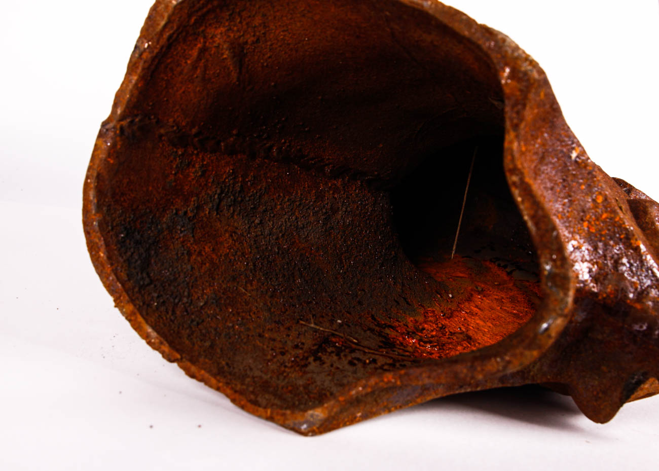 Weathered Cast Iron Horse Head Statue