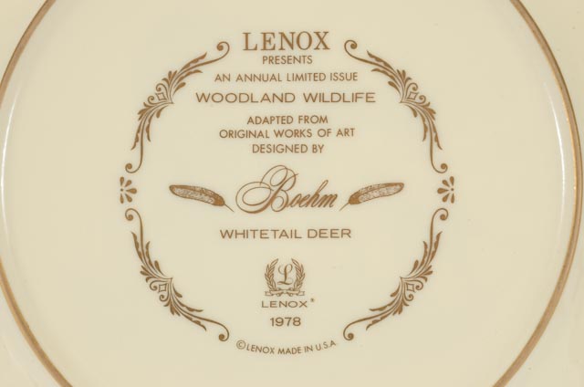 Pair of Vintage Limited Edition Lenox Wildlife Plates