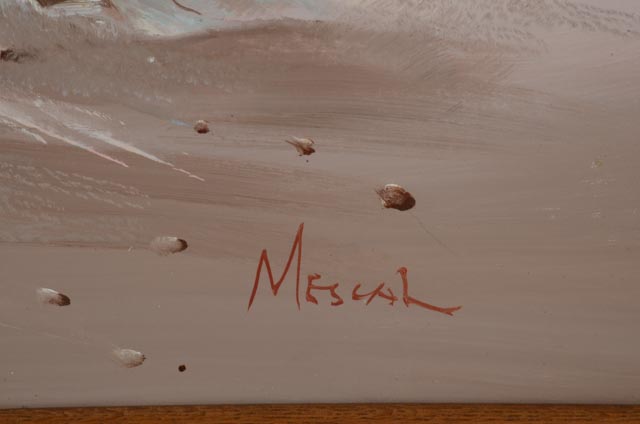 K. Mescal Mid-Century Oil on Canvas Southwest Scene