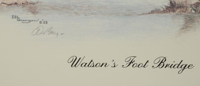 Lot of Four Signed E. Howard Burger Offset Lithographs