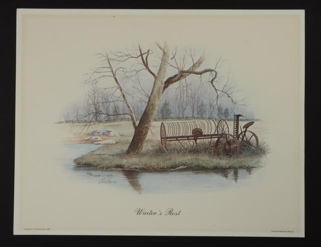 Lot of Four Signed E. Howard Burger Offset Lithographs