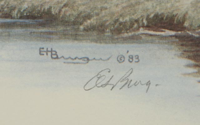 Lot of Four Signed E. Howard Burger Offset Lithographs