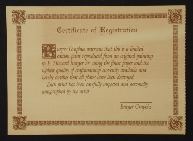 Lot of Four Signed E. Howard Burger Offset Lithographs