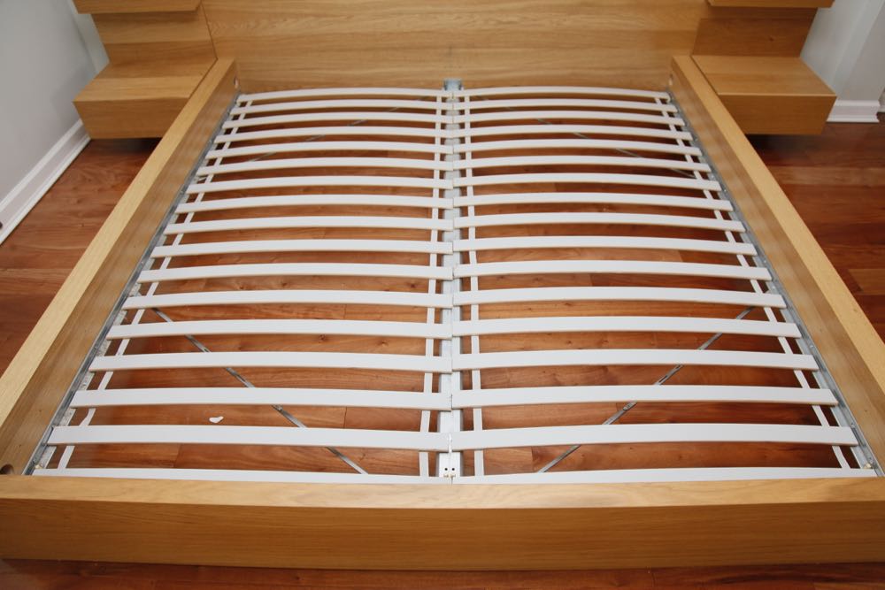 IKEA King Bed with Attached Nightstands