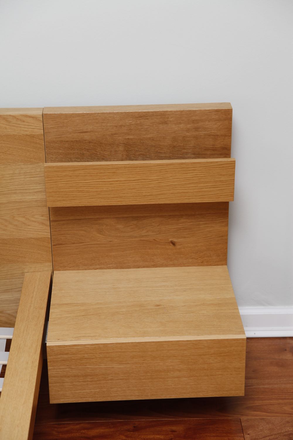 IKEA King Bed with Attached Nightstands