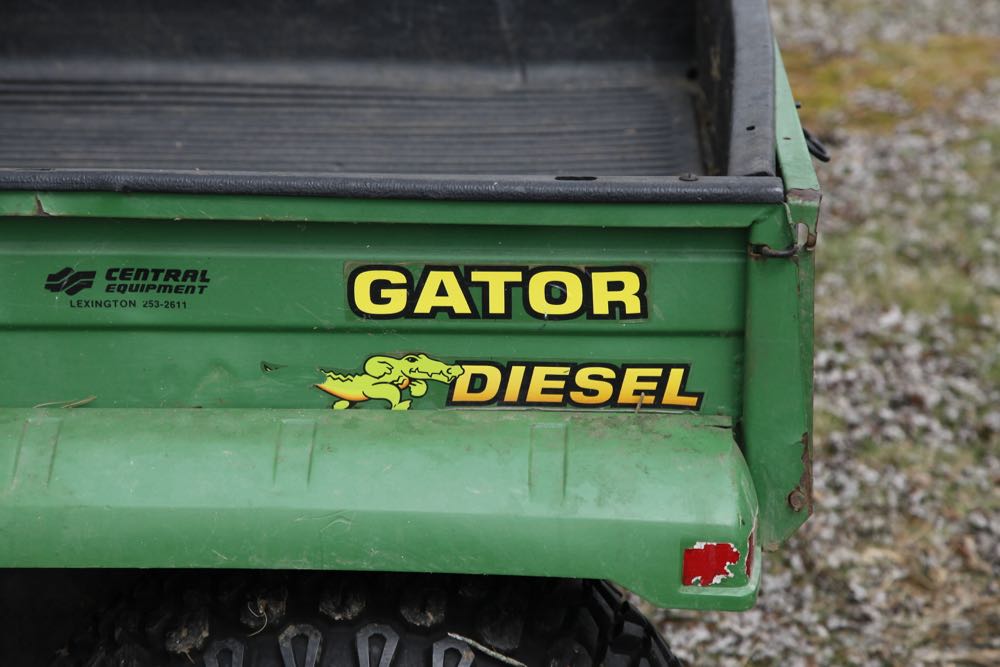 John Deere Gator and Large Lawn Sweeper