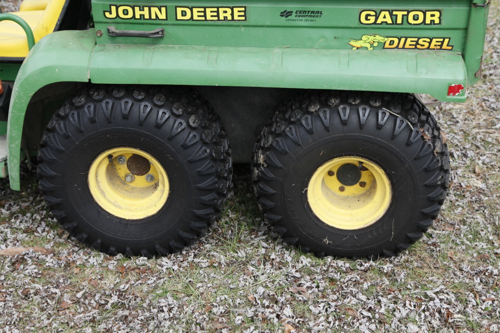 John Deere Gator and Large Lawn Sweeper