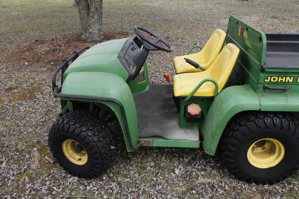 John Deere Gator and Large Lawn Sweeper