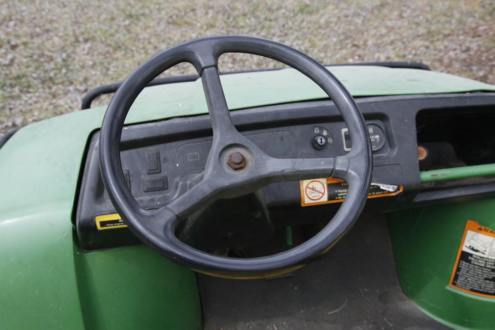 John Deere Gator and Large Lawn Sweeper