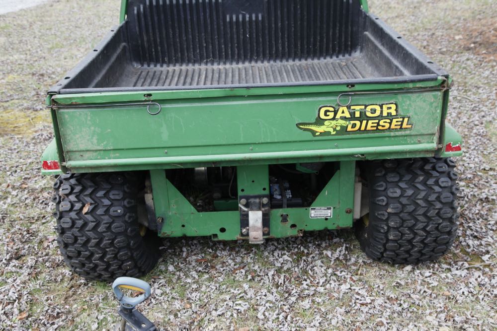 John Deere Gator and Large Lawn Sweeper