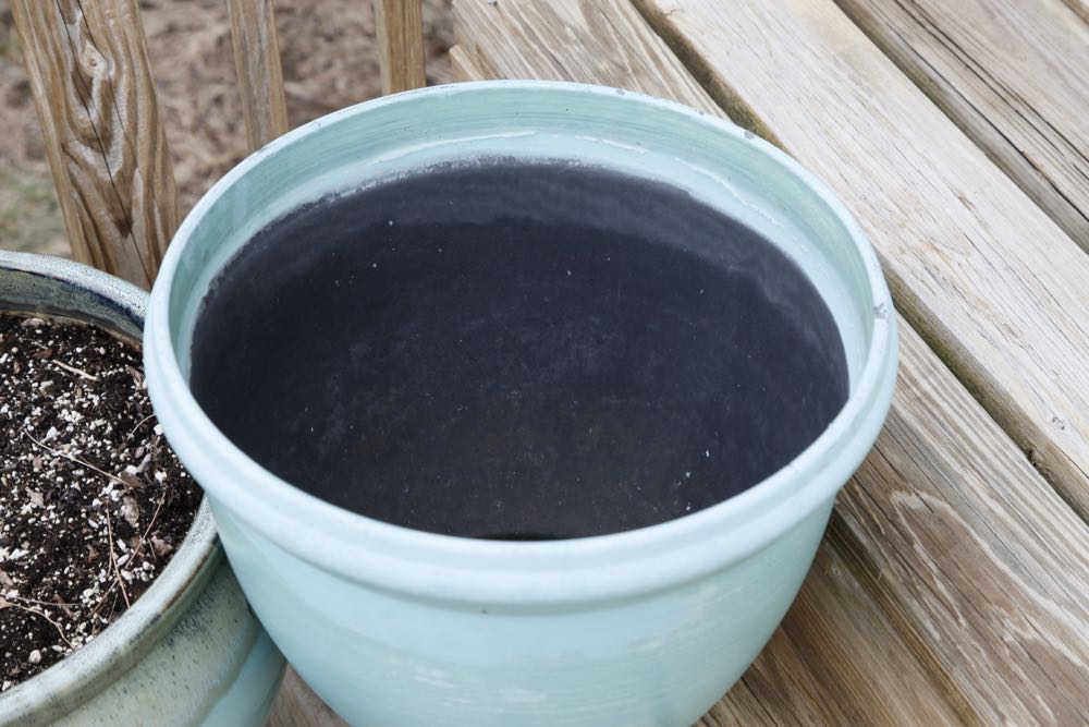 Trio of Turquoise Flower Pots