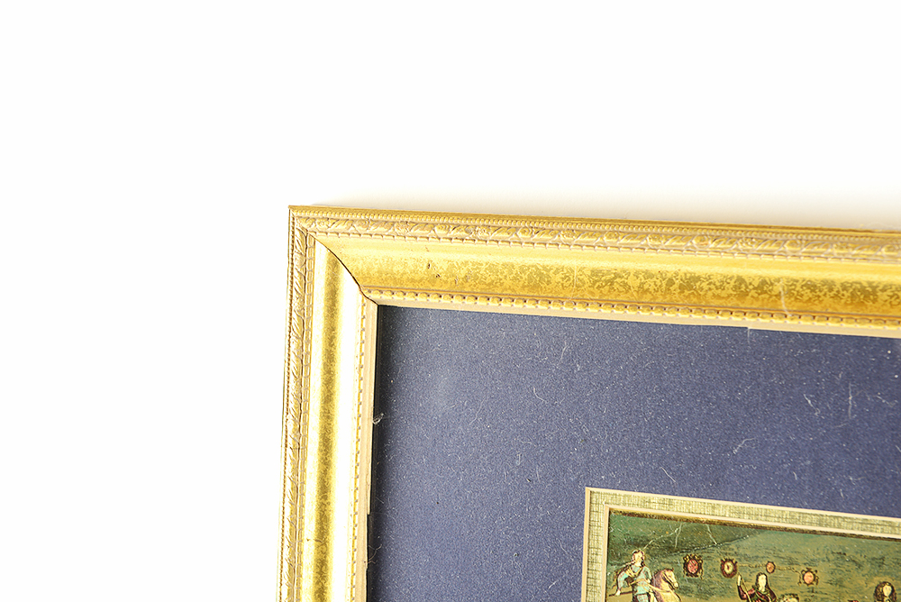 Framed Gold Foil Blaeu Map Pair