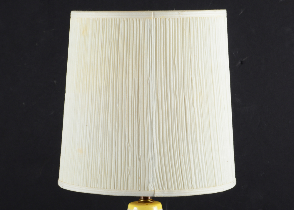 Mid-Century Slip-Decorated Lamp