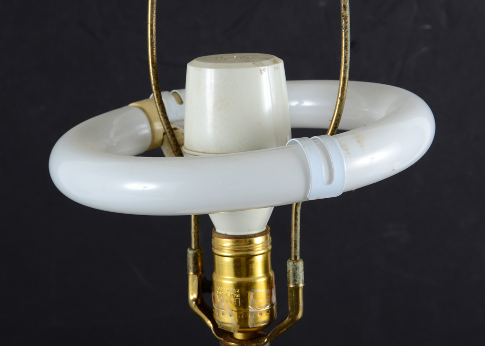 Mid-Century Slip-Decorated Lamp