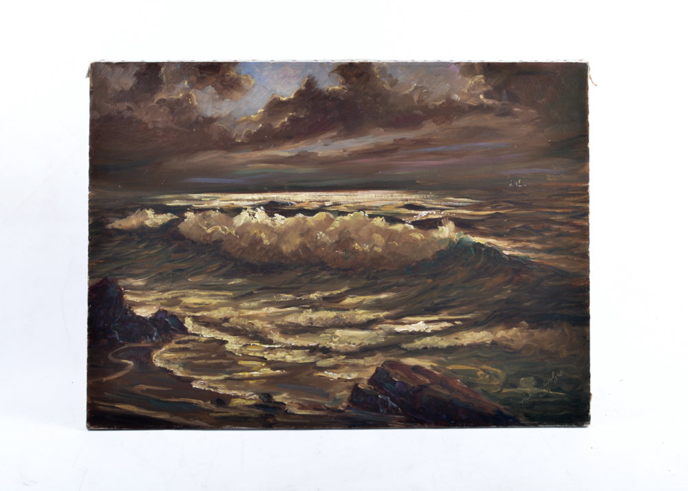 Vintage, Signed Oil on Canvas by Wolz