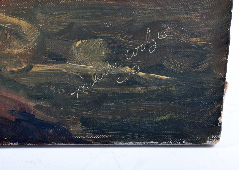 Vintage, Signed Oil on Canvas by Wolz