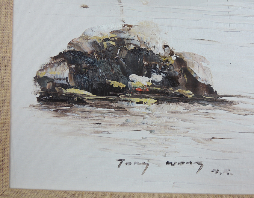 Signed Tony Wong Original Oil on Canvas