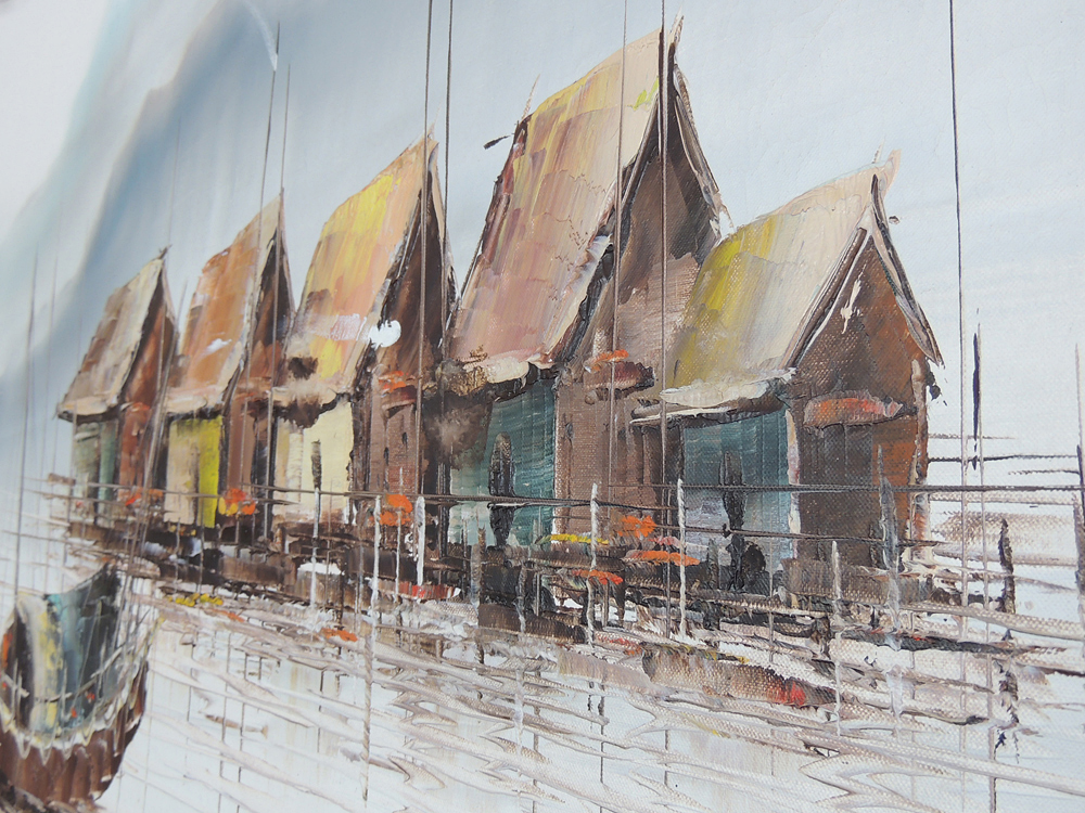 Signed Tony Wong Original Oil on Canvas