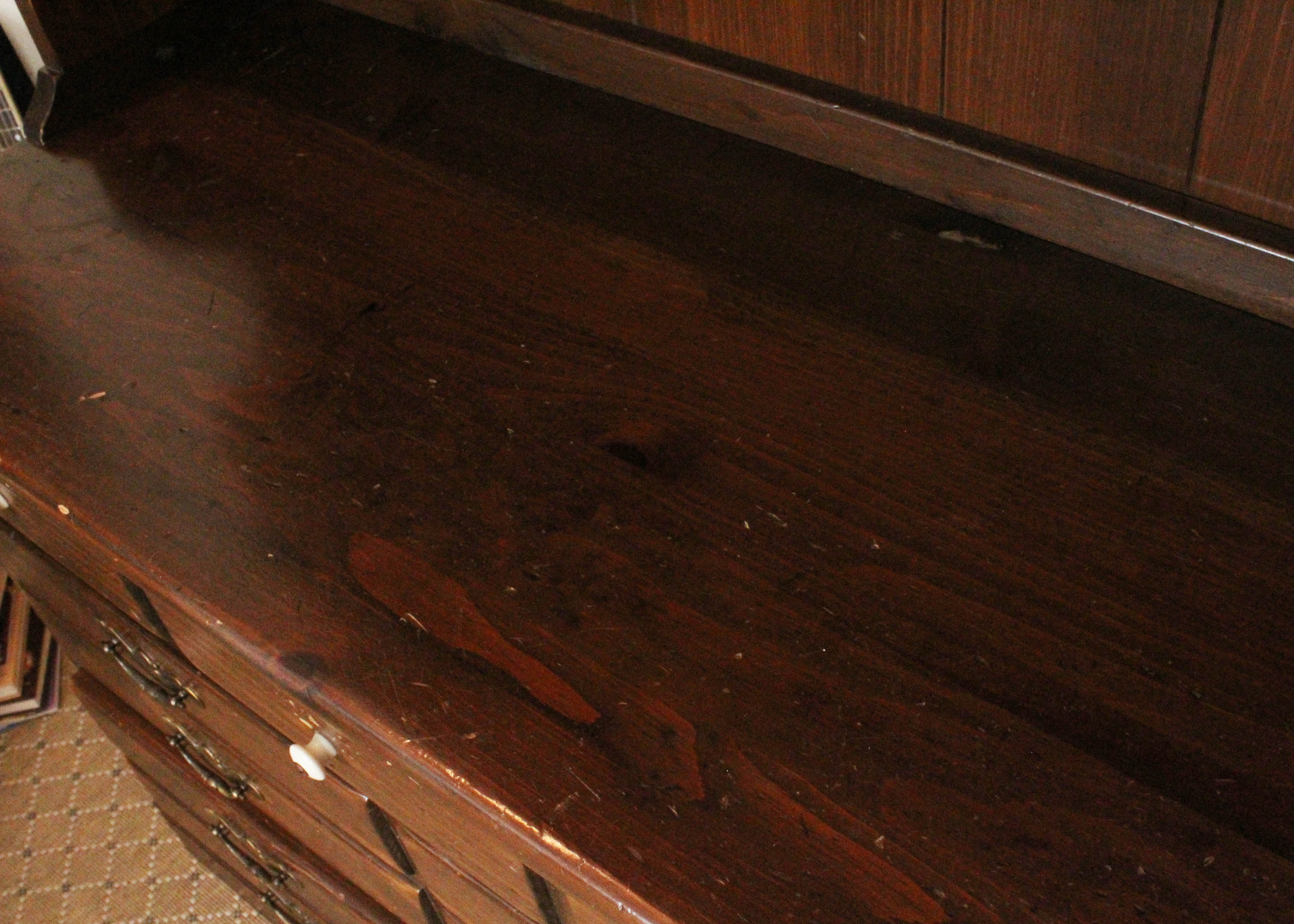 Dark Oak Ethan Allen "American Traditions" Hutch