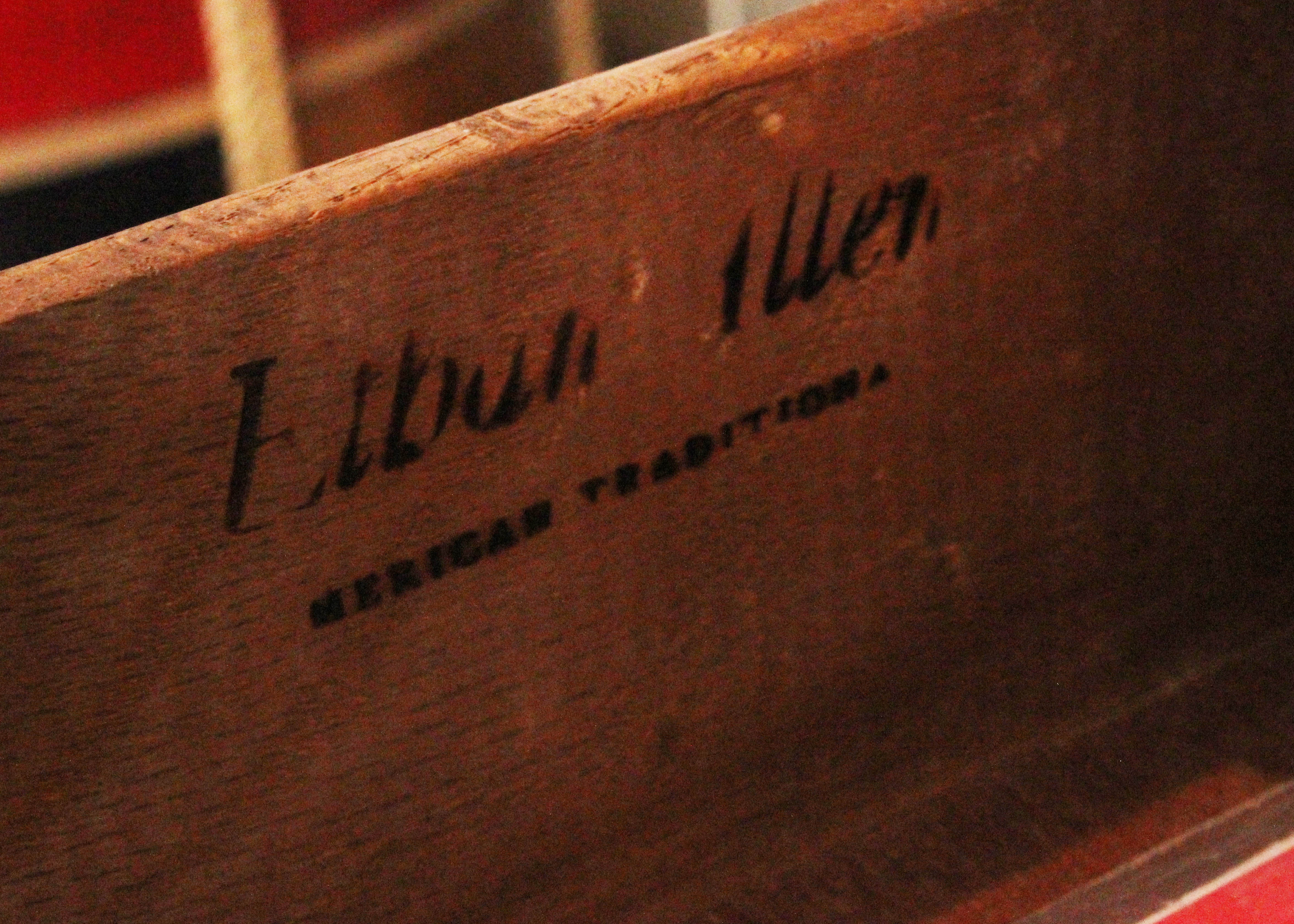 Dark Oak Ethan Allen "American Traditions" Hutch