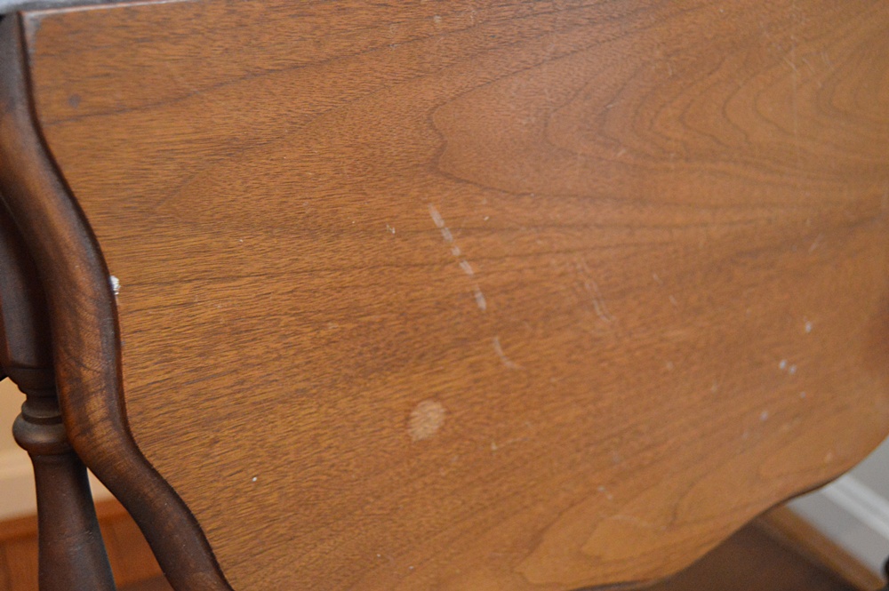 Vintage Colonial Style Mahogany Tea Cart