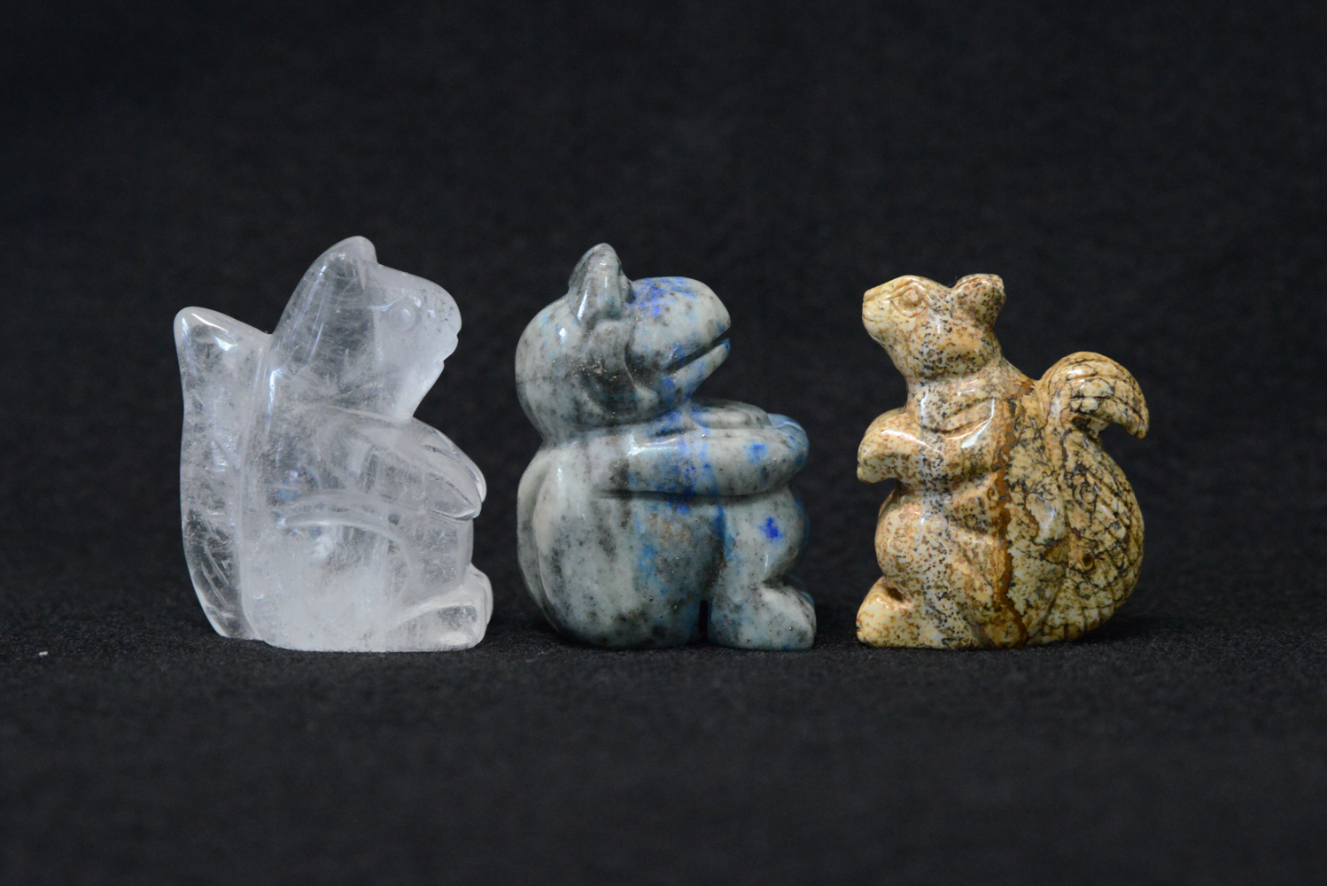 Trio of Carved Stone Animal Figurines