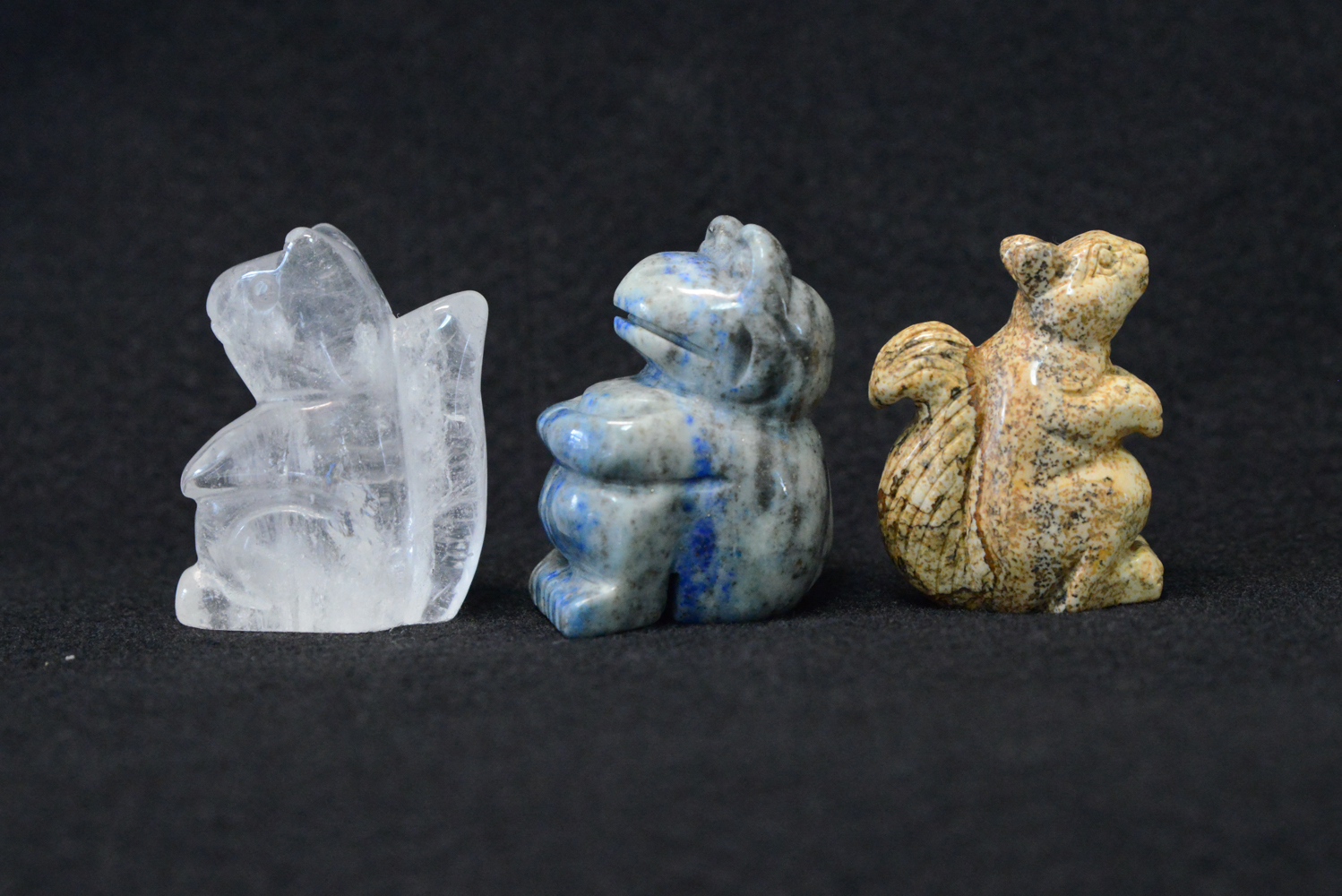 Trio of Carved Stone Animal Figurines