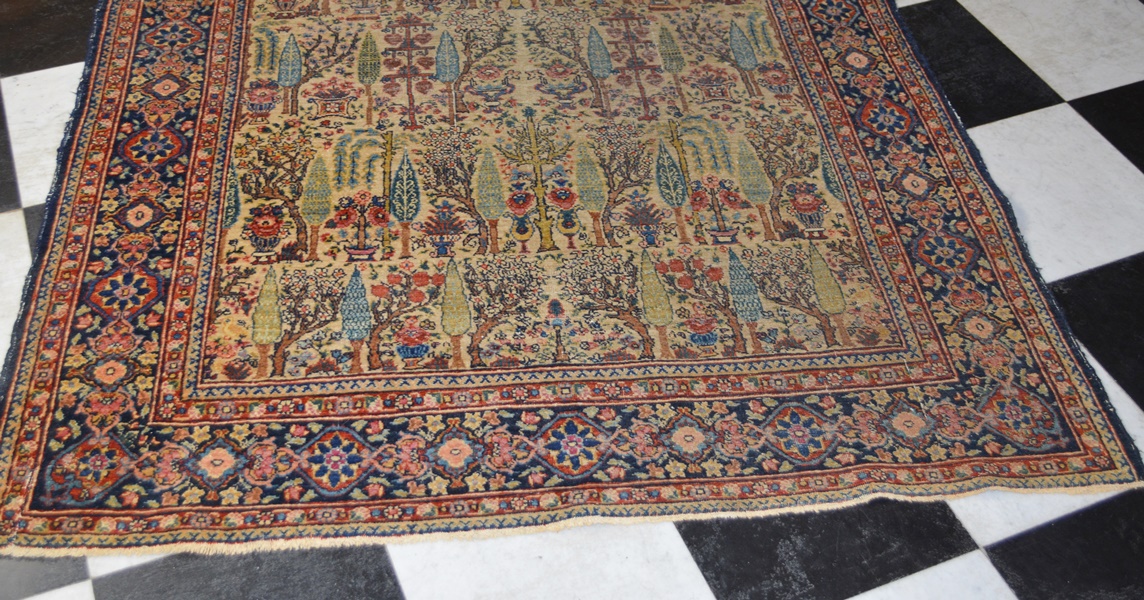 Bakhtiari Garden Design Hand Knotted Wool Area Rug