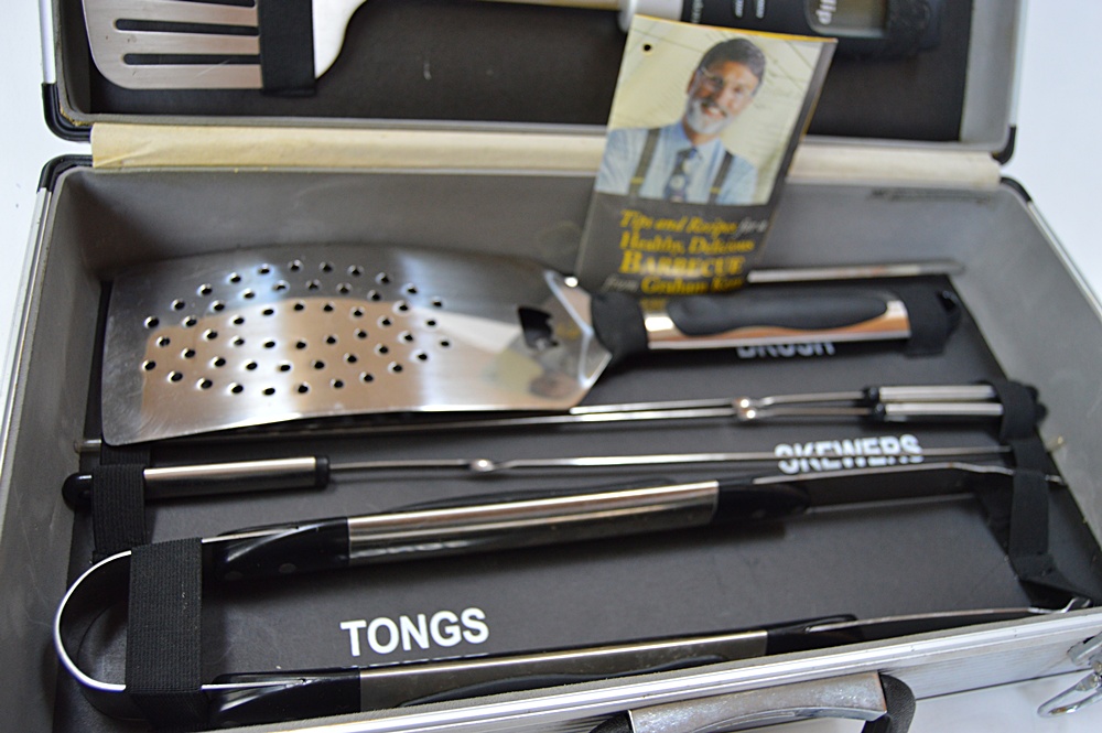 Brookstone and Hayco Grill Utensils in Aluminum Case
