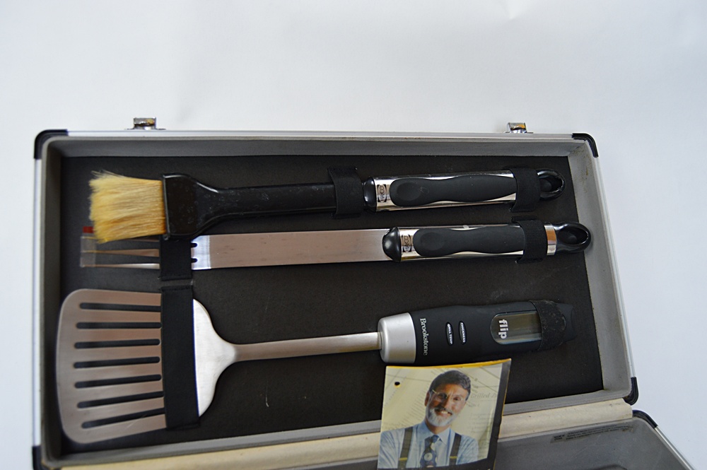 Brookstone and Hayco Grill Utensils in Aluminum Case
