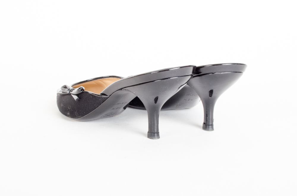 Chanel Black Mules