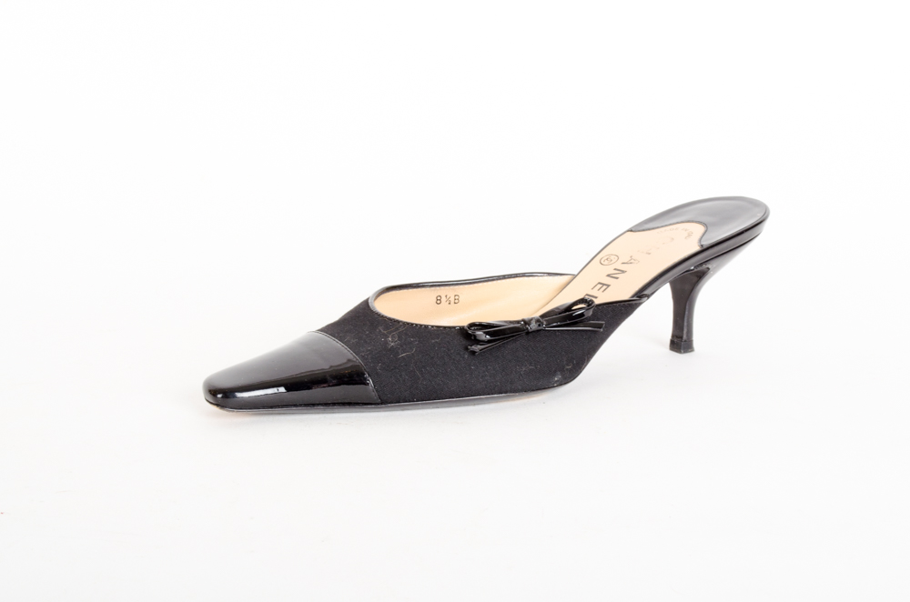 Chanel Black Mules
