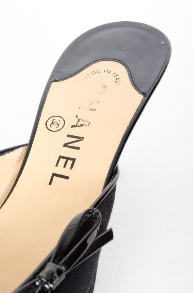 Chanel Black Mules