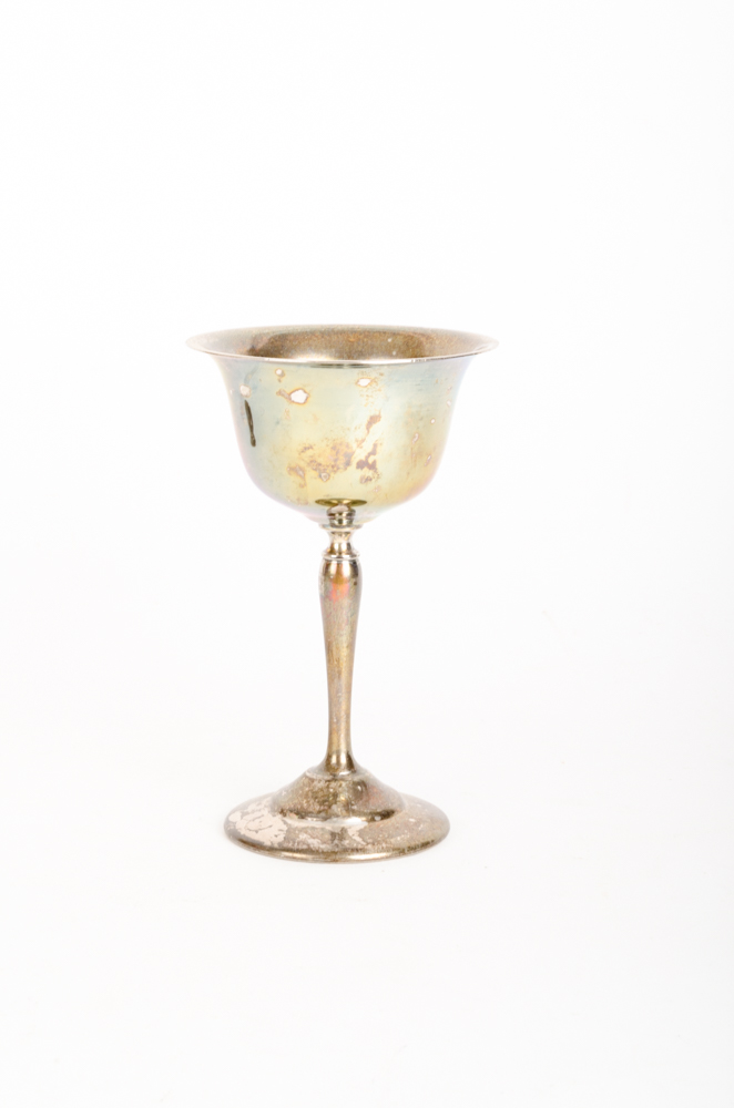 Set of Silverplate Wine Glasses