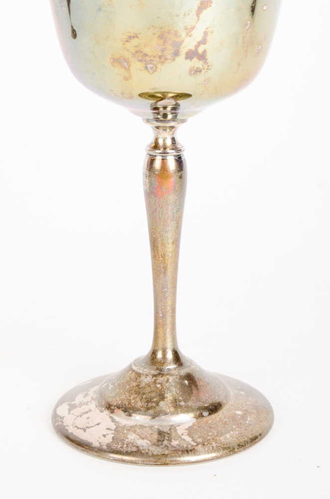 Set of Silverplate Wine Glasses