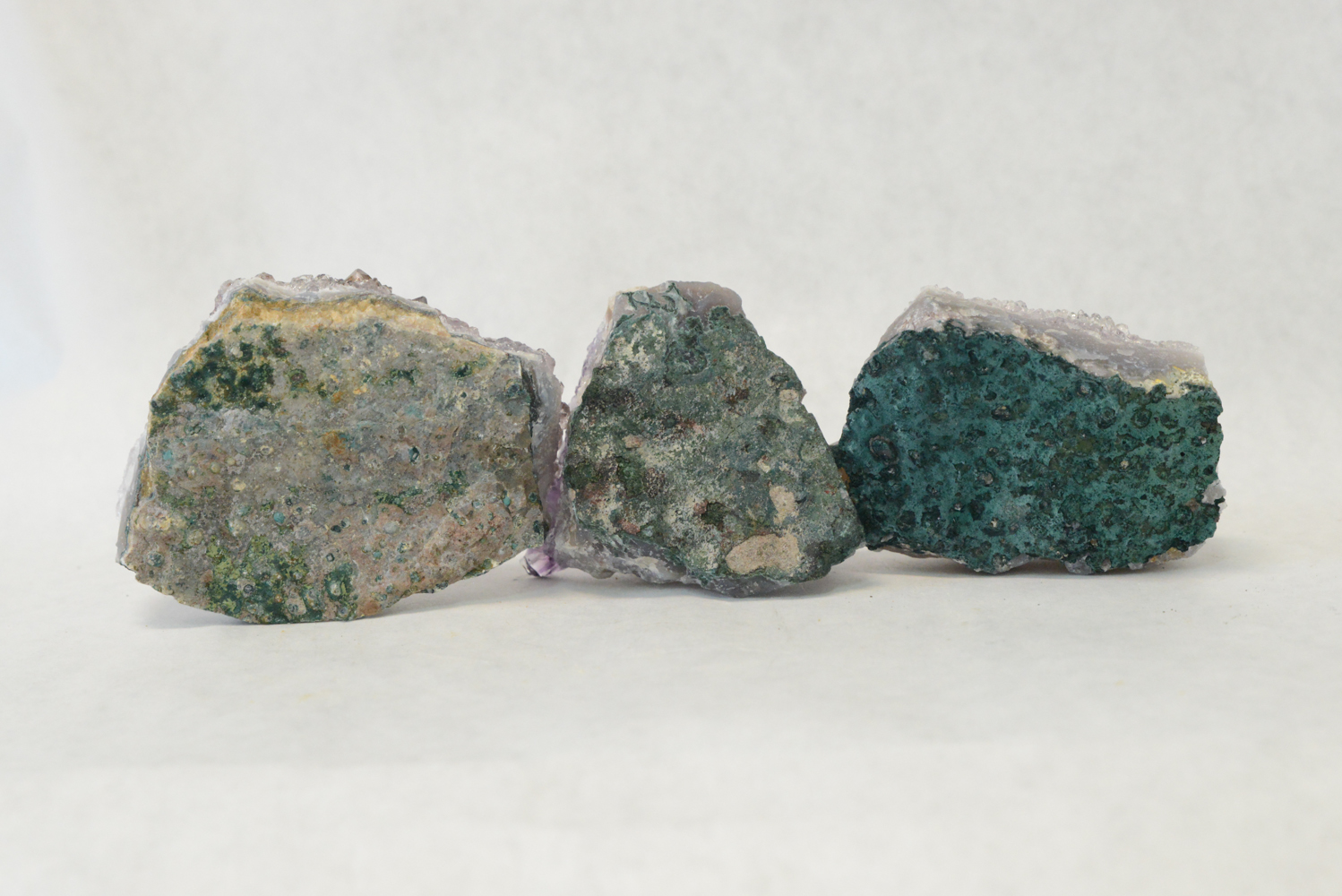 Trio of Amethyst Clusters