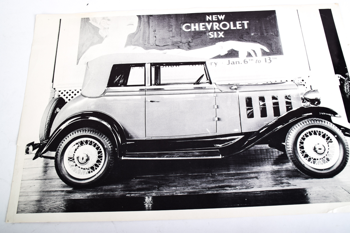 Set of Five Black and White Vintage and Antique Car Photographs