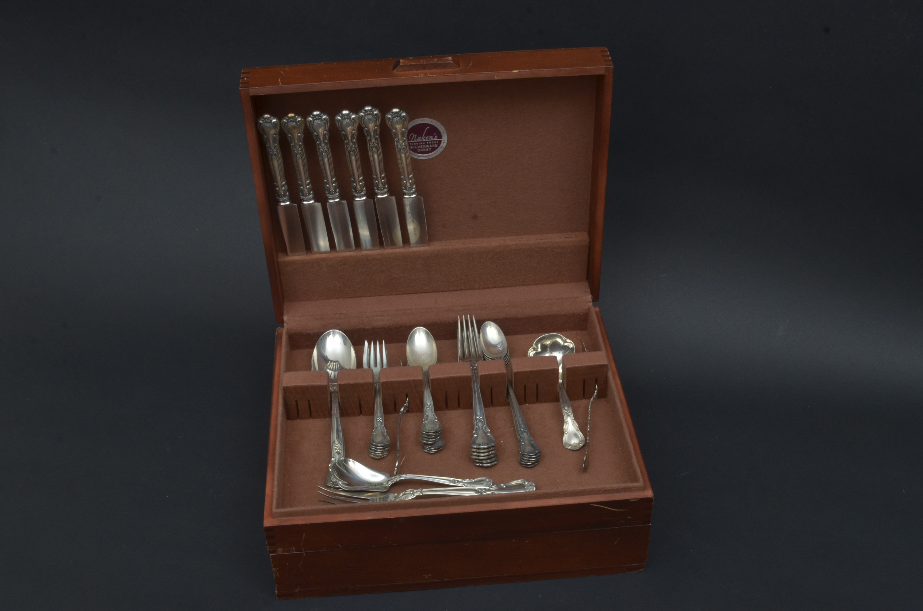 Antique Gorham Corporation Sterling Silverware Set in Tarnish Proof Chest