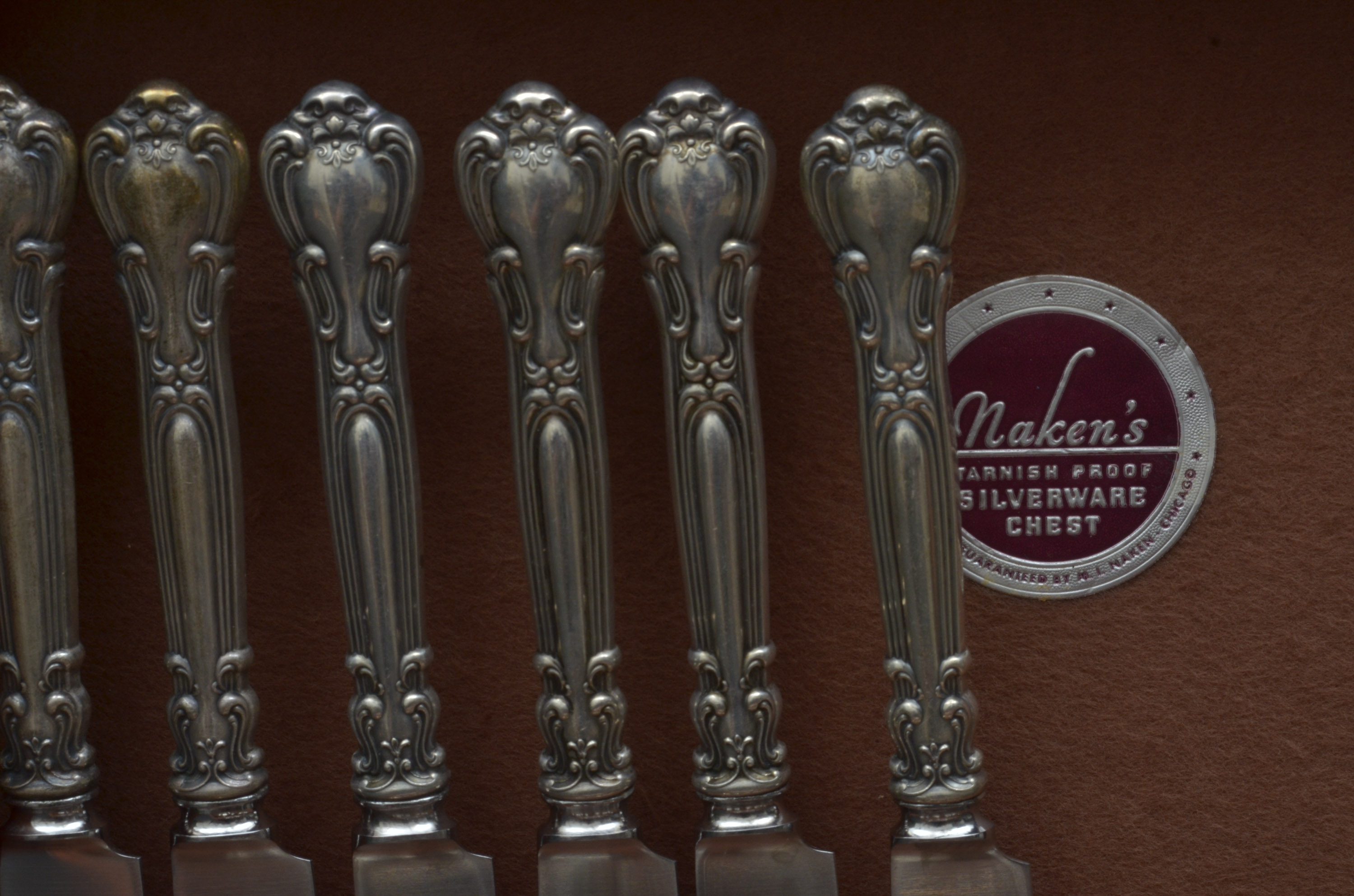 Antique Gorham Corporation Sterling Silverware Set in Tarnish Proof Chest