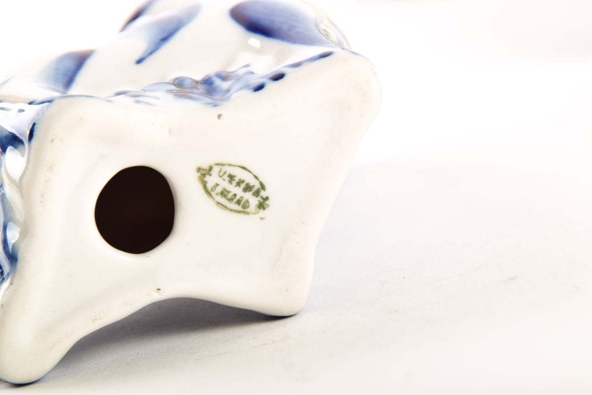 Gzhel Russian Blue and White Porcelain Animal Figurines