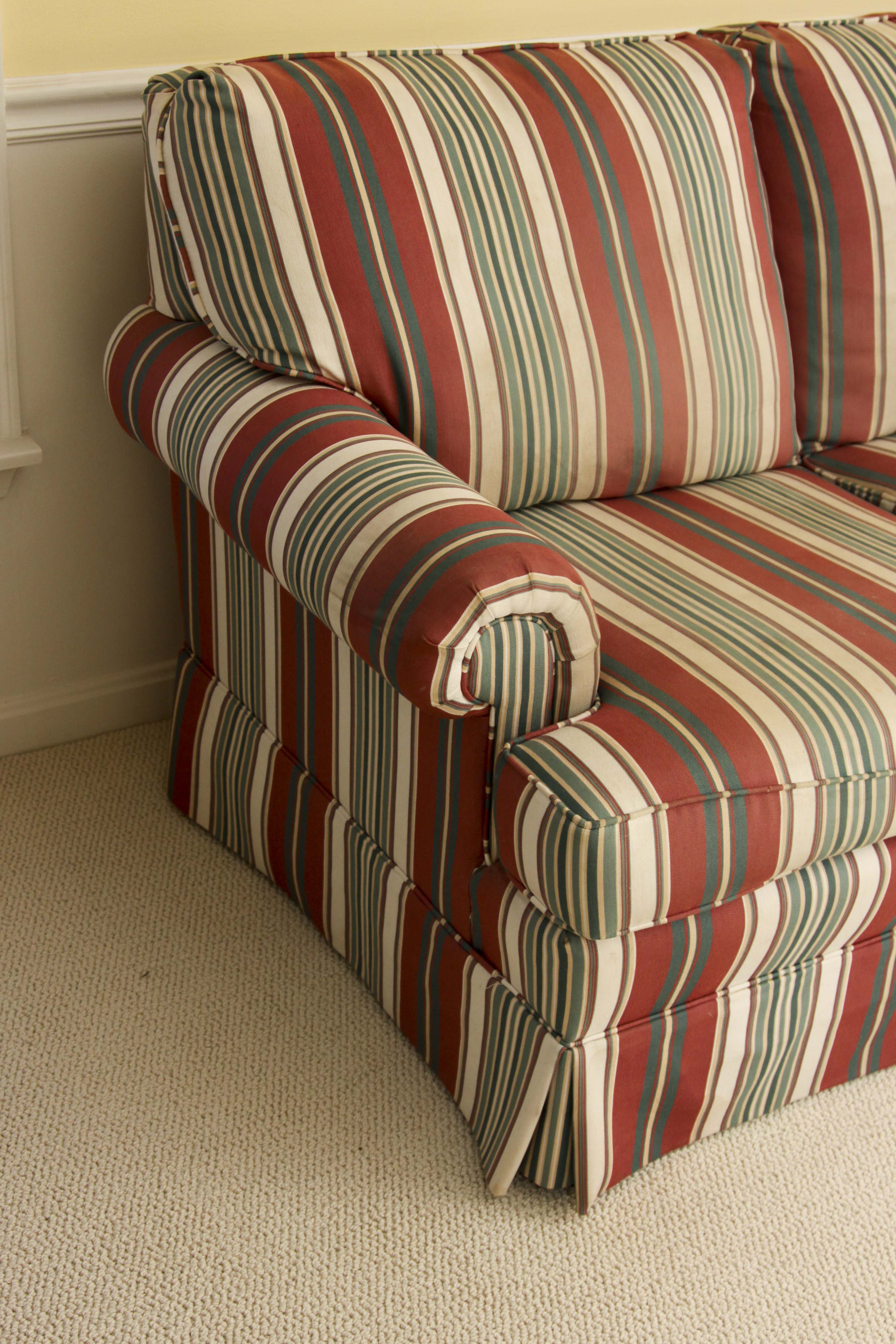 _Decorating Den_ Striped Loveseat