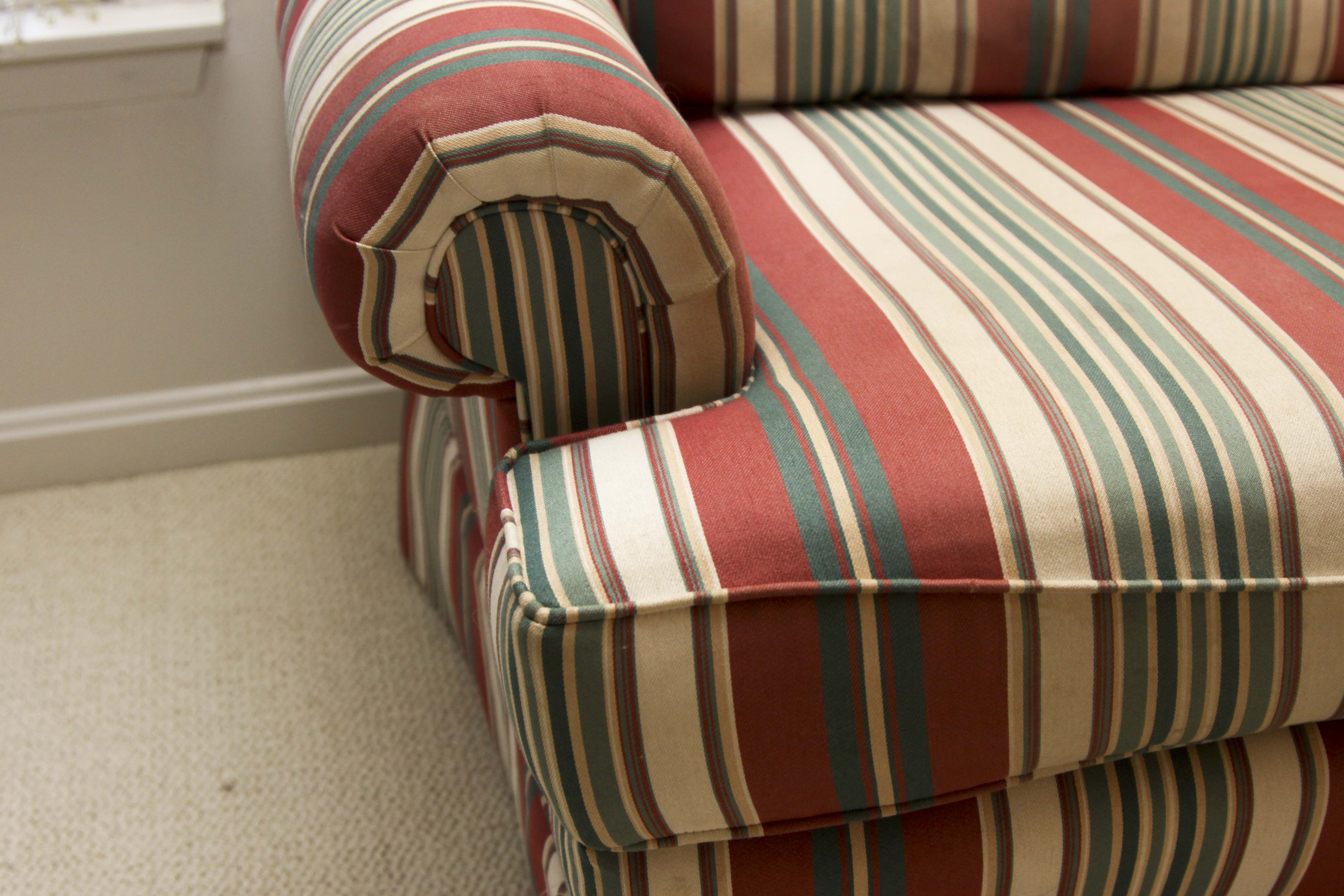 _Decorating Den_ Striped Loveseat